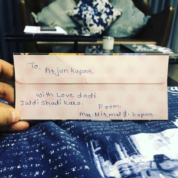  "Jaldi Shaadi Karo" -Arjun Kapoor shares a hilarious note sent by his grandmother 