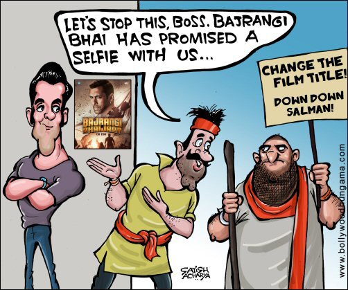 Bollywood Toons: Bajrang Dal opposes Salman's Bajrangi Bhaijaan - Bollywood  Hungama