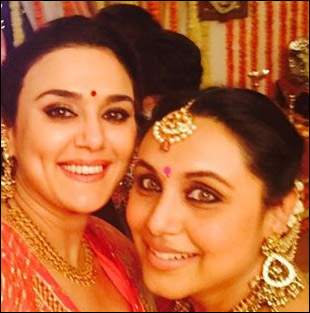 Preity Zinta posts a selfie with ‘pregnant doll’ Rani Mukerji