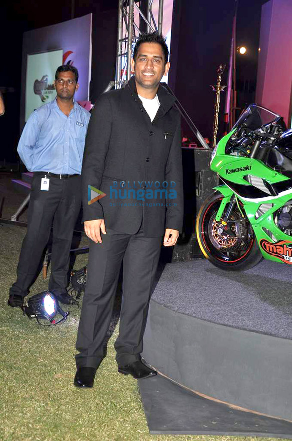 Tabu & Dhoni at ‘Mahi Racing’ launch