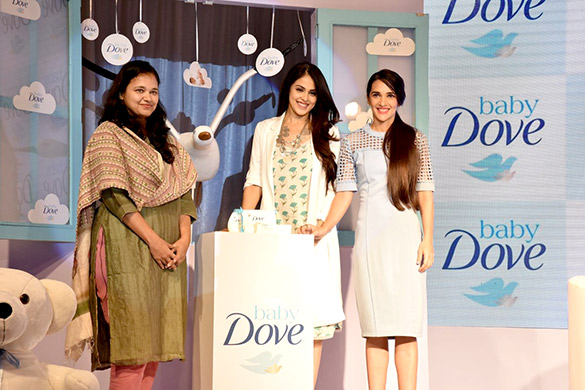 Genelia Dsouza and Tara Sharma attend the launch of Baby Dove in India