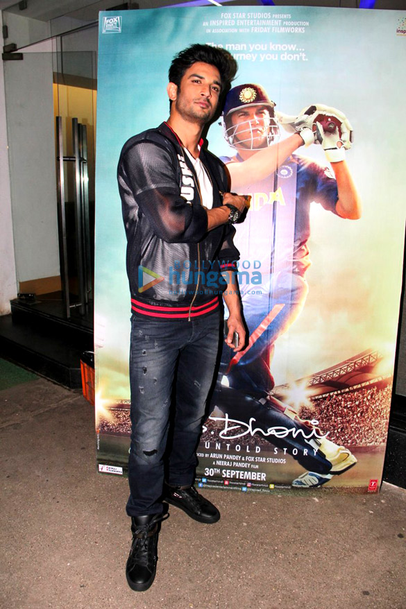 Sushant Singh Rajput holds special screening of ‘M.S. Dhoni – The Untold Story’ Sushant Singh Rajput holds special screening of 'M.S. Dhoni - The Untold Story'