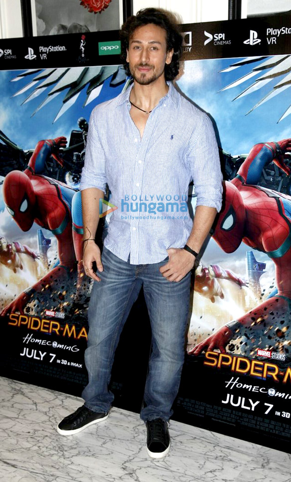 Tiger Shroff graces ‘Spider-Man Homecoming’s screening in Bandra Tiger Shroff graces 'Spider-Man Homecoming' screening in Bandra