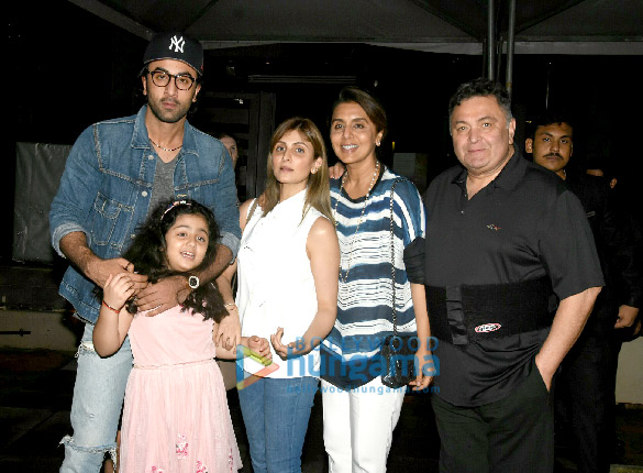 Ranbir Kapoor and family snapped post dinner at Yuatcha Bandra Ranbir Kapoor and family snapped post dinner at Yuatcha Bandra
