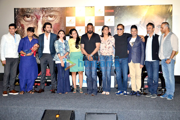 Sanjay Dutt, Ranbir Kapoor, Rajkumar Hirani at the trailer launch of ‘Bhoomi’ Sanjay Dutt, Ranbir Kapoor, Rajkumar Hirani at the trailer launch of 'Bhoomi'