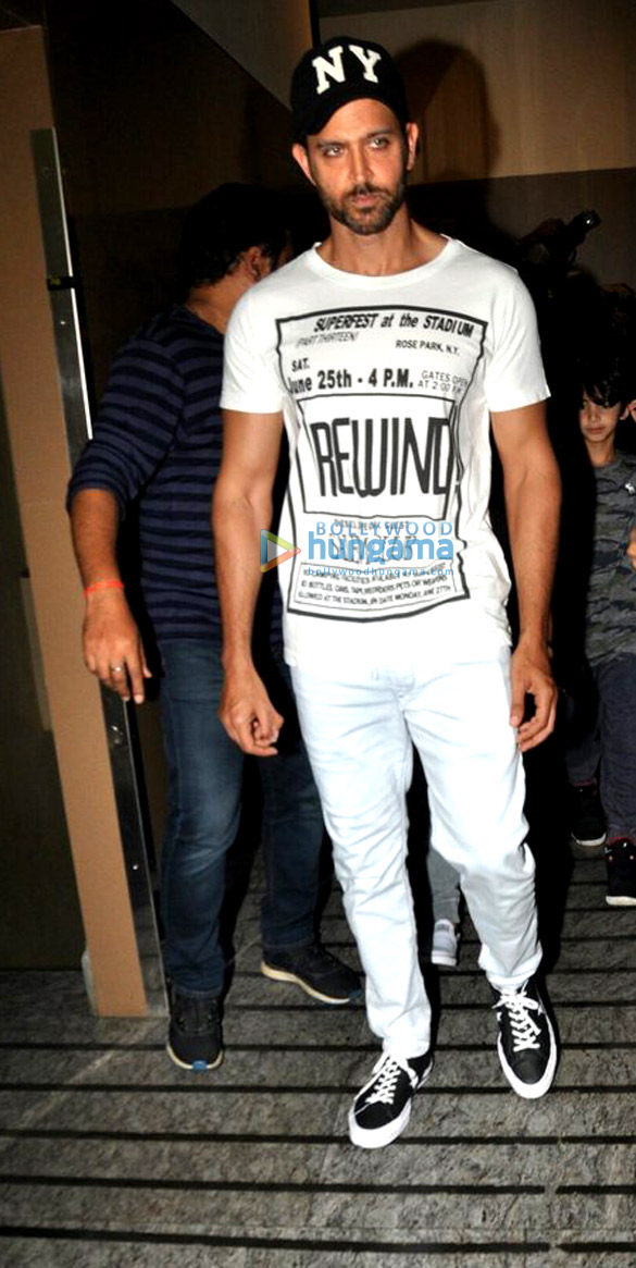 Hrithik Roshan & Sussanne Roshan with kids snapped post a movie screening at PVR Juhu Hrithik Roshan & Sussanne Roshan with kids snapped post a movie screening at PVR Juhu