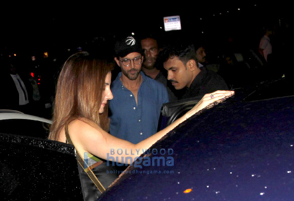 Hrithik Roshan, Sussanne Khan snapped with friends post dinner at Yauatcha, Bandra Hrithik Roshan, Sussanne Khan snapped with friends post dinner at Yauatcha, Bandra