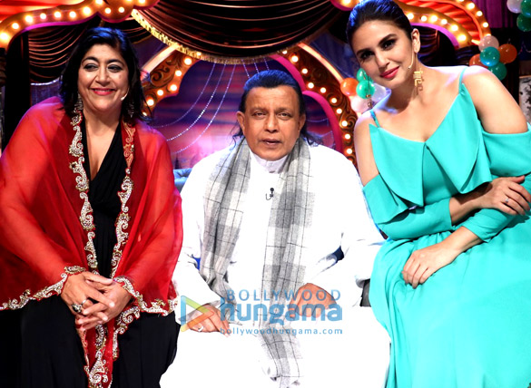 Huma Qureshi and Mithun Chakroborty promote the film Partition: 1947 on The Drama Company Huma Qureshi and Mithun Chakroborty promote the film Partition: 1947 on The Drama Company