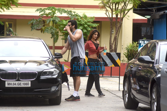 Aditya Roy Kapur and Nidhhi Agerwal snapped post gym Aditya Roy Kapur and Nidhhi Agerwal snapped post gym
