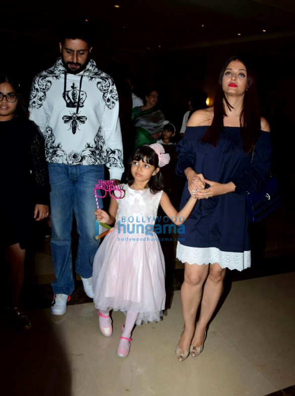 Bachchan family spotted celebrating Aaradhya’s birthday at J W Marriott Bachchan family spotted celebrating Aaradhya's birthday at J W Marriott-