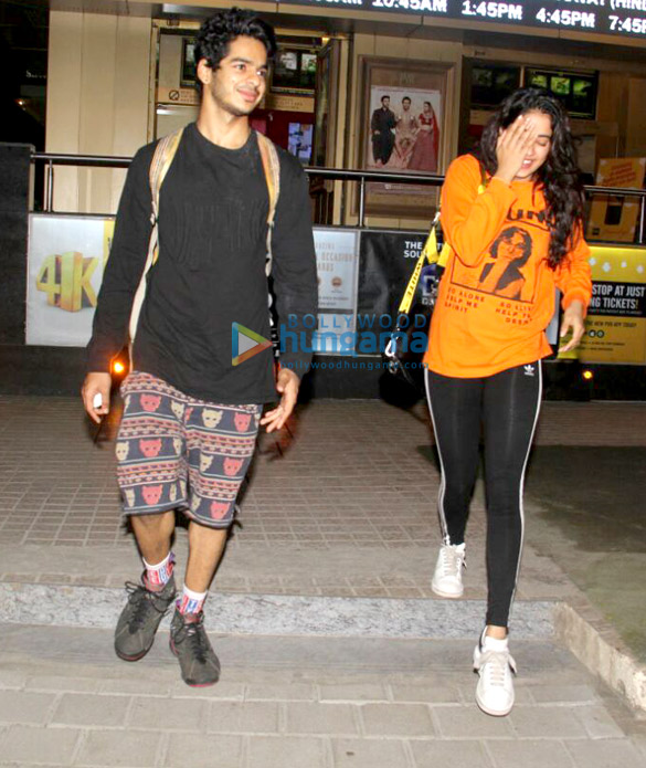 Jahnvi Kapoor and Ishaan Khatter snapped at PVR Juhu Jahnvi Kapoor and Ishaan Khatter snapped at PVR Juhu
