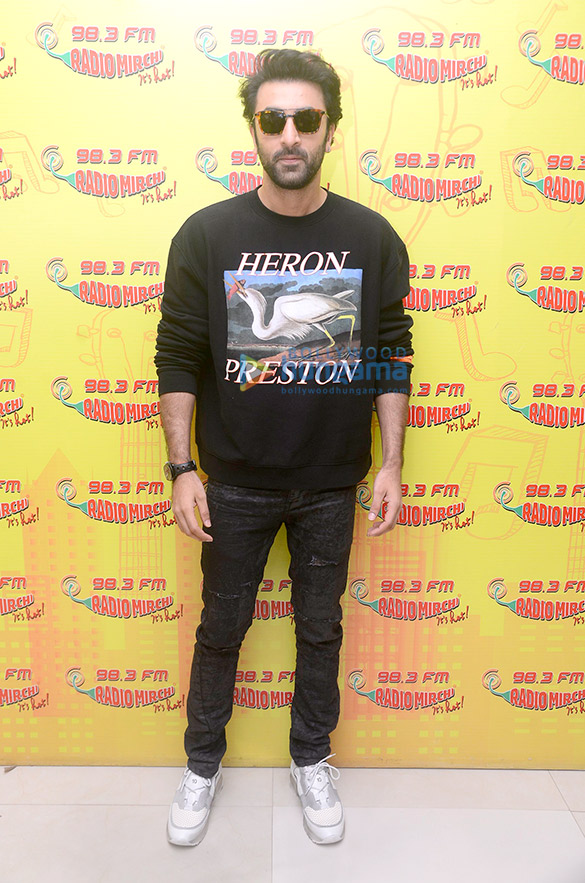 Ranbir Kapoor snapped promoting ‘Sanju’ on 98.3 FM Radio Mirchi Ranbir Kapoor promotes 'Sanju' on 98.3 FM Radio Mirchi