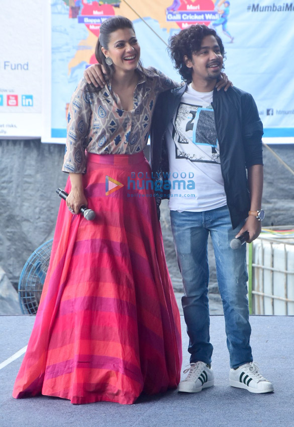 Kajol snapped promoting her film Helicopter Eela at NM College