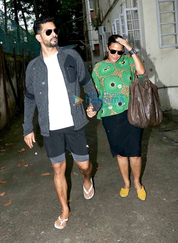 Neha Dhupia and Angad Bedi spotted in Bandra