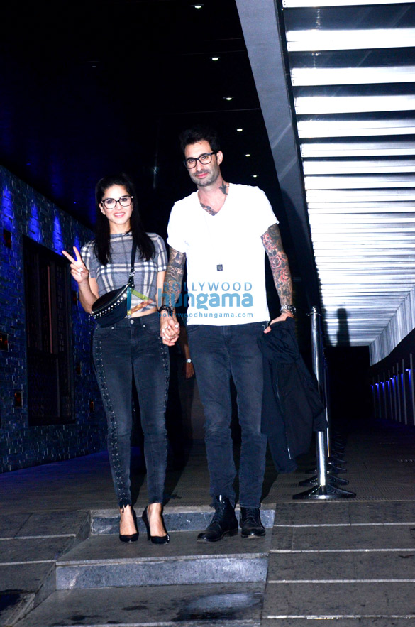 Sunny Leone and Daniel Weber spotted at Hakkasan in Bandra Sunny Leone and Daniel Weber spotted at Hakkasan in Bandra