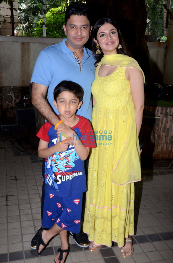 Bhushan Kumar and Divya Khosla Kumar snapped at Ganpati puja at T-Series office