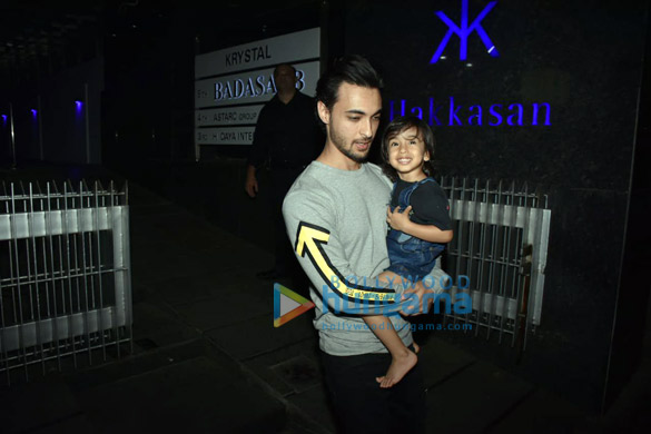 Aayush Sharma spotted with Ahil Sharma at Hakkasan in Bandra
