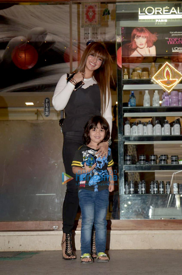 Ayesha Takia Azmi snapped with her son in Bandra