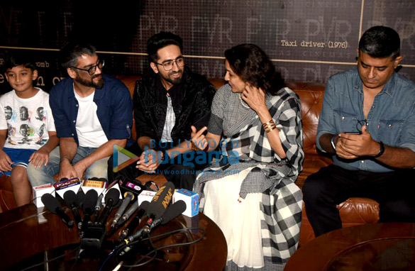 Ayushmann Khurrana, Gajraj Rao and Neena Gupta visit Citimall PVR for Badhaai Ho