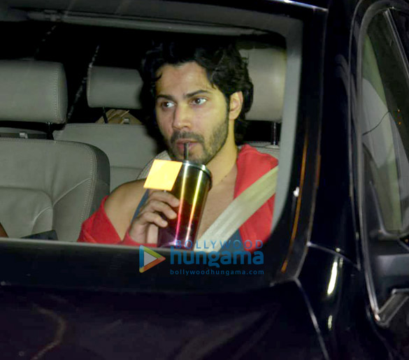 Varun Dhawan snapped at the gym