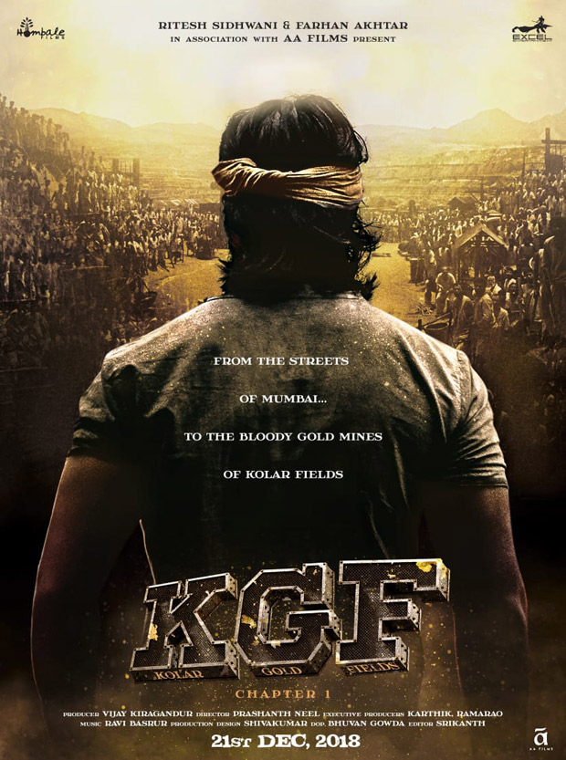 Excel Entertainment presents the poster of KGF and it releases on