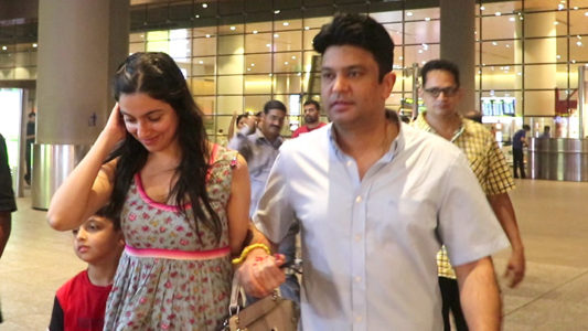 SPOTTED: Bhushan Kumar & Divya Khosla Kumar at airport - Bollywood Hungama