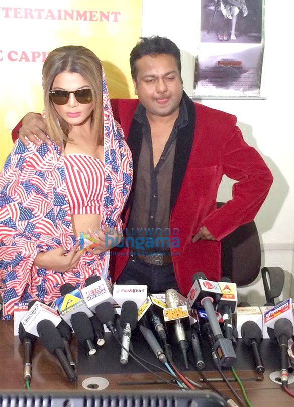 Deepak Kalal Rakhi Sawant and Deepak Kalal snapped during their wedding press meet