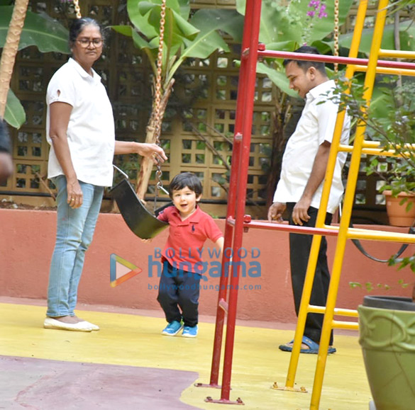 Taimur Ali Khan and Innaya Naumi Kemmu snapped at play school in Bandra Taimur Ali Khan and Innaya Naumi Kemmu snapped at play school in Bandra
