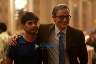 on the sets of the movie The Accidental Prime Minister