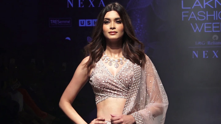 Diana Penty on Ramp for Mishru Show LFW Day 5