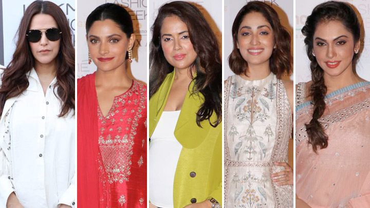Neha Dhupia, Saiyami Kher, Sameera Reddy and others snapped at Lakme Fashion Week Summer/ Resort 2019 – Day 2