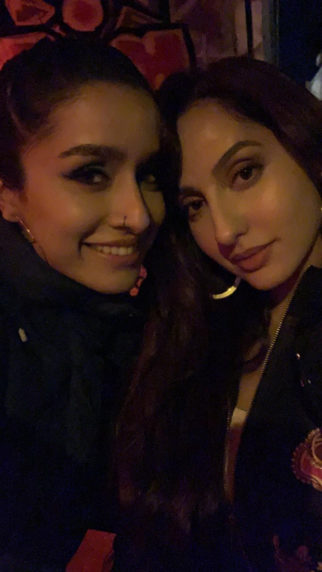 PHOTO ALERT: Street Dancer 3D ladies Shraddha Kapoor and Nora Fatehi bond with each other on the sets in London