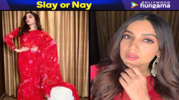 Slay or Nay: Bhumi Pednekar in an INR 42,000/- Arpita Mehta concept saree for Sonchiriya promotions