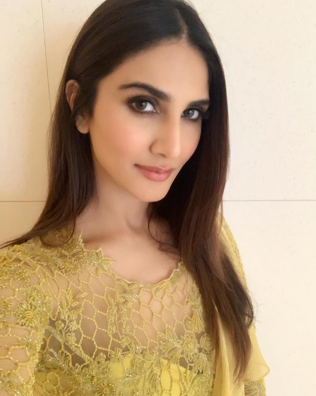 Vaani Kapoor in an INR 89,600/- ruffled saree by Anushree Reddy for an ...