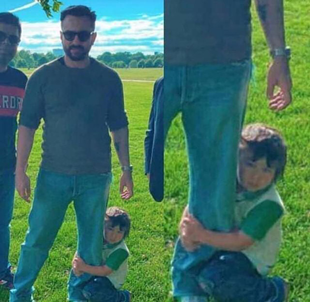 CUTE! Taimur Ali Khan clings to dad Saif Ali Khan's leg and it is absolutely ADORABLE 