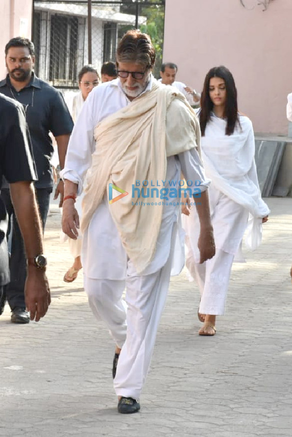 Photos: Amitabh Bachchan and Aishwarya Rai Bachchan attend the Late Sheetal Jain’s funeral at Pawan Hans Crematorium