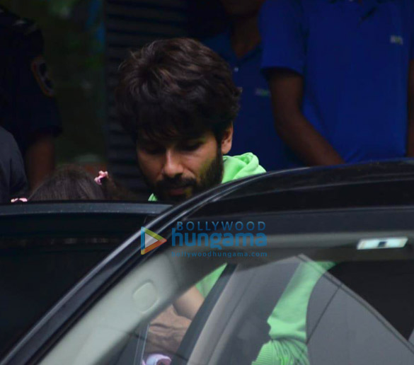Photos: Shahid Kapoor and Mira Rajput snapped at Misha Kapoor’s playschool in Juhu