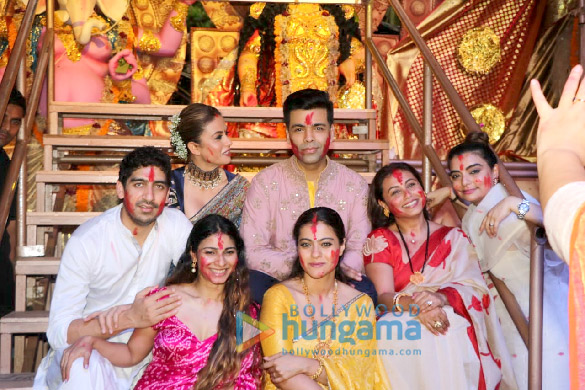 Photos: Kajol, Rani Mukerji, Karan Johar and others snapped at Durga Puja