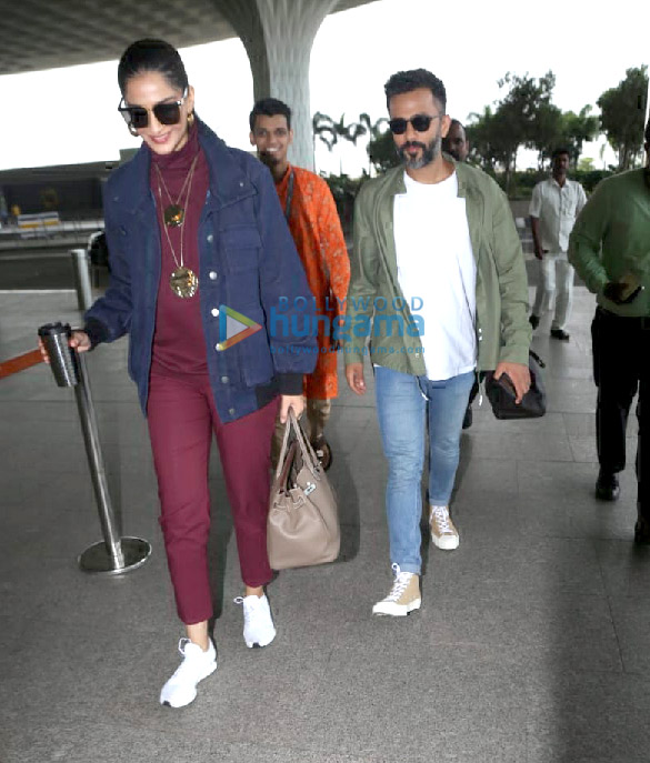 Photos: Sushant Singh Rajput, Sonam Kapoor Ahuja and Anand Ahuja snapped at the airport