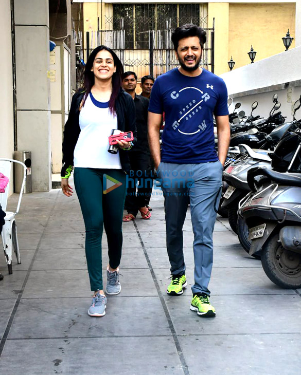 Photos: Genelia Dsouza and Riteish Deshmukh spotted at the gym Photos: Genelia Dsouza and Riteish Deshmukh spotted at the gym