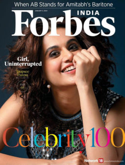 Taapsee Pannu on the cover of Forbes, Jan 2020