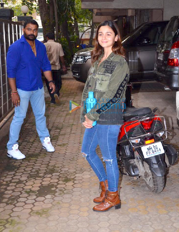 Photos: Alia Bhatt snapped post visiting Sanjay Leela Bhansali’s office in Mumbai