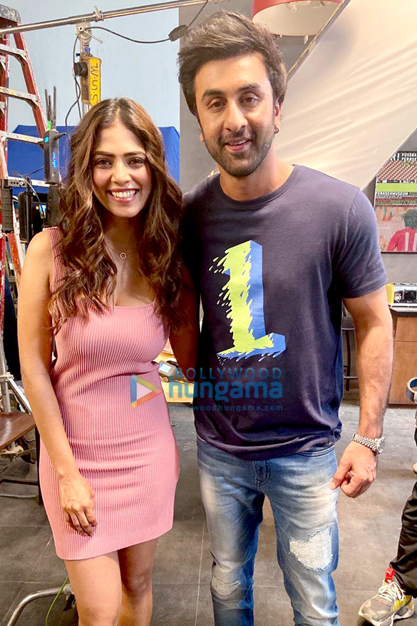 Photos: Ranbir Kapoor and Malavika Mohanan snapped at a shoot location