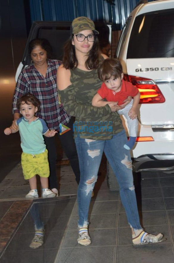 Photos: Sunny Leone snapped with her kids Photos: Sunny Leone snapped with her kids