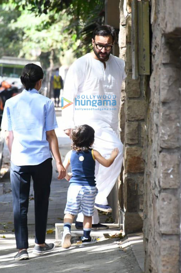 Photos: Saif Ali Khan and Taimur Ali Khan spotted in Bandra