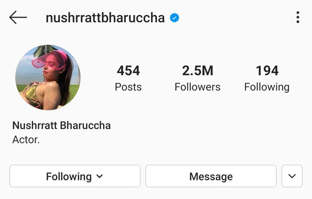 Nushrat Bharucha changes her spelling name to 'Nushrratt Bharuccha'