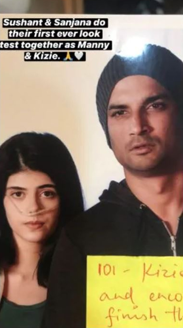 Sanjana Sanghi shares pictures of first look test and first shot with Sushant Singh Rajput for Dil Bechara