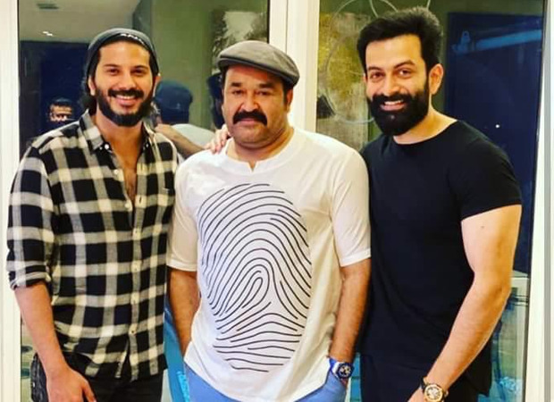 Mohanlal, Prithviraj Sukumaran and Dulquer Salmaan pose for a picture; fans wonder whether something big is coming their way