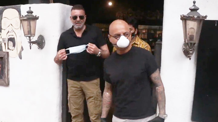 Sanjay Dutt spotted at Hakim Alim Salon Bandra Sanjay Dutt spotted at Hakim Alim Salon Bandra