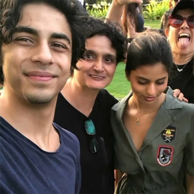 Aryan Khan is all smiles in this selfie with sister Suhana Khan and